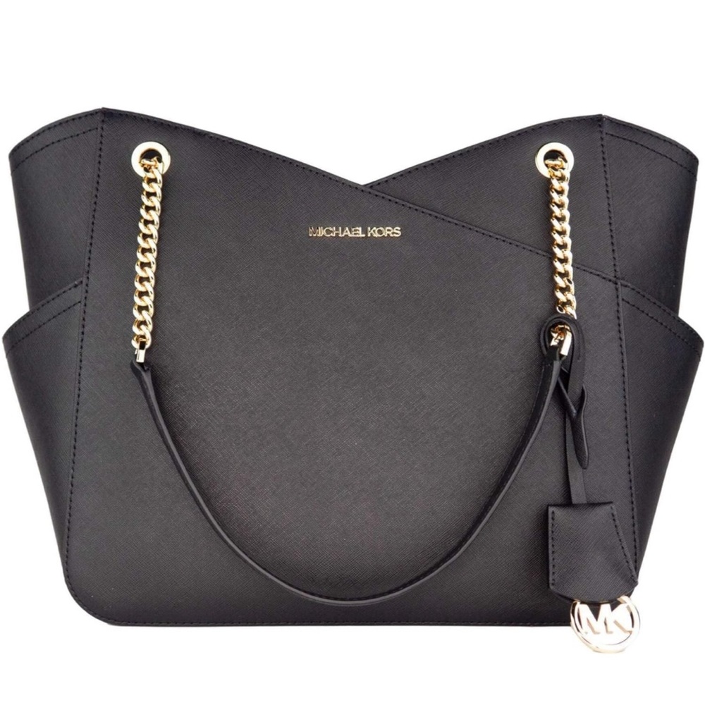 MICHAEL Michael Kors Jet Set Travel Chain Tote - Black